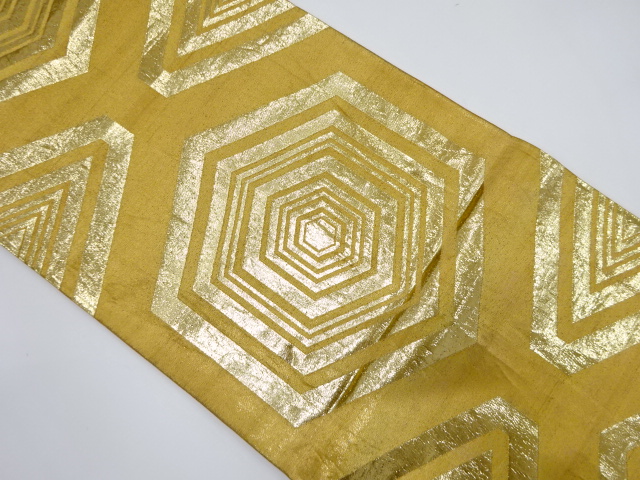 JAPANESE KIMONO / ANTIQUE FUKURO OBI / SILK / WOVEN KIKKO